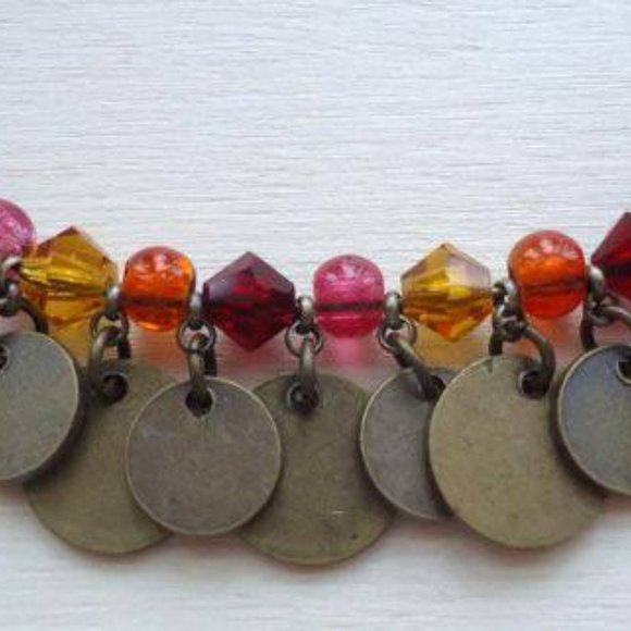 Bronze gypsy coin necklace - Picture 2 of 3